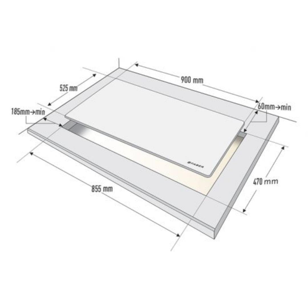 Faber 90 cm 5 Burner Hob HTG Series HTG 905 CRS BR CI