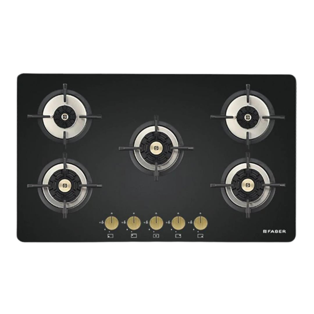 Faber 90 cm 5 Burner Hob Maxus Series MAXUS HT 905 CRS BR CI AI