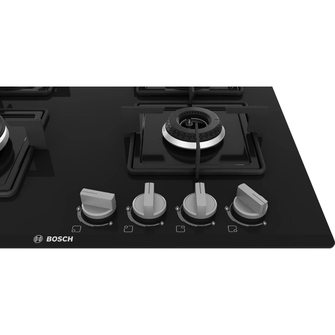 Bosch 60 cm Wall Mounted Chimney Self Clean Series DWBA68H60I + Bosch 60 cm 4 Burner Hob True AL 2D PNH6B6B12I