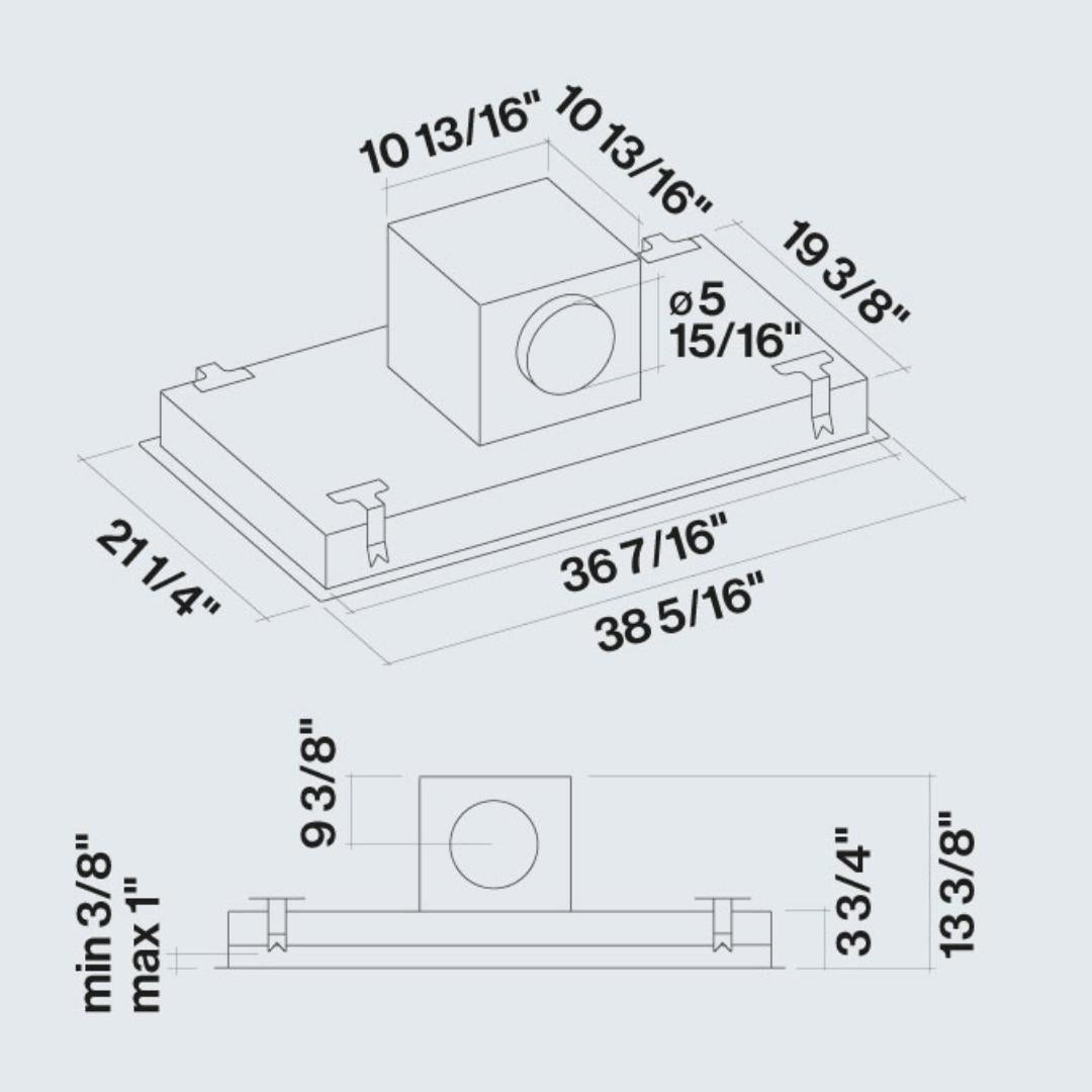 Falmec 90 cm Ceiling Mounted Chimney Nube Fresh Series NUBE 90