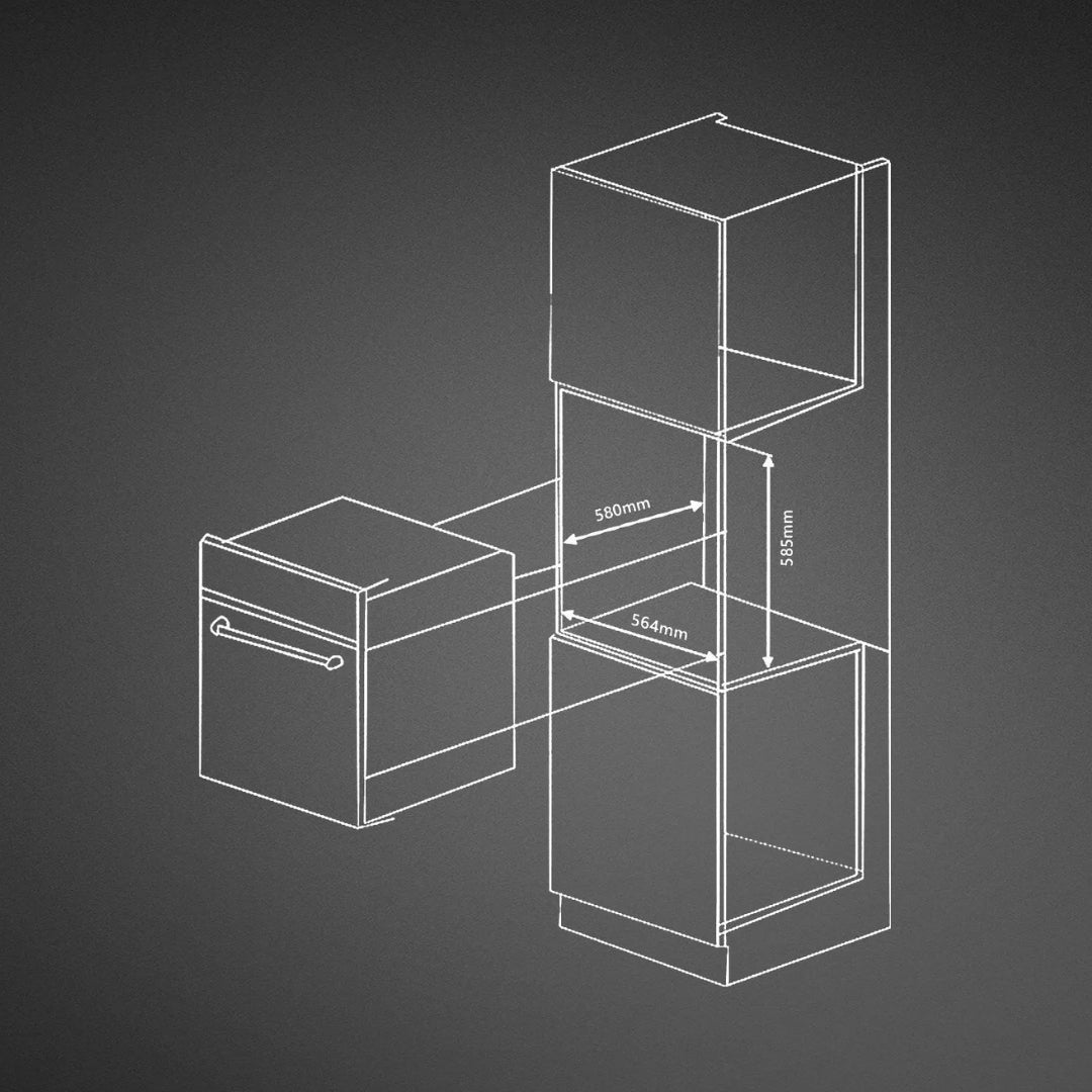 Kaff Built In Oven With Air Fryer OV 81TC BL AFR + Kaff Built-In Microwave KMW HN 6 BLK