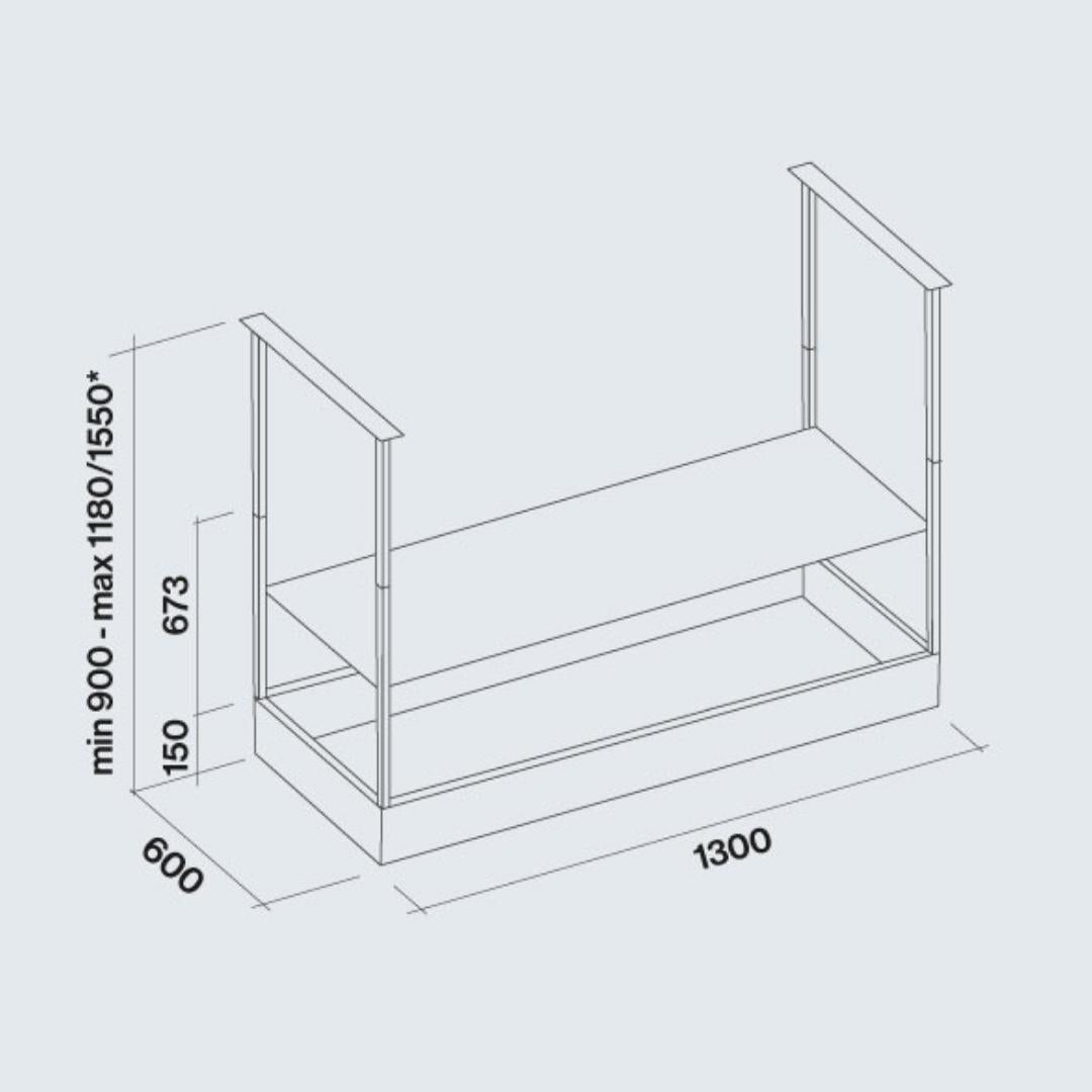 Falmec 130 cm Island Chimney Spazio Fresh Series SPAZIO 130