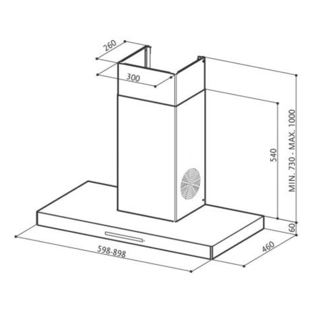 Faber 90 cm Wall Mounted Chimney 3D Hood Series STILUX 3D T2S2 TC LTW 90