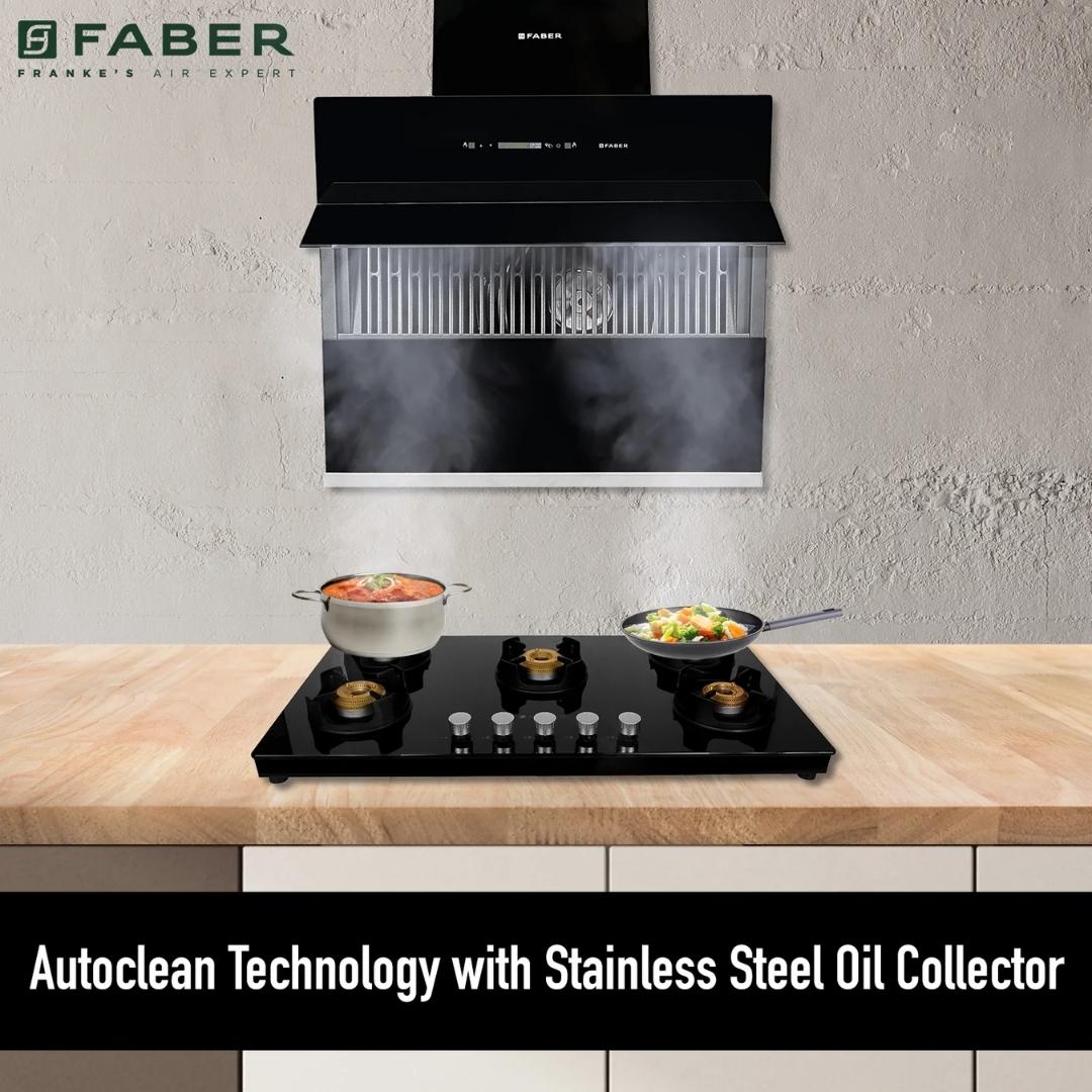 Faber 60 cm Wall Mounted Chimney STORM DIRECT DRIVE FL SC AC BK 60