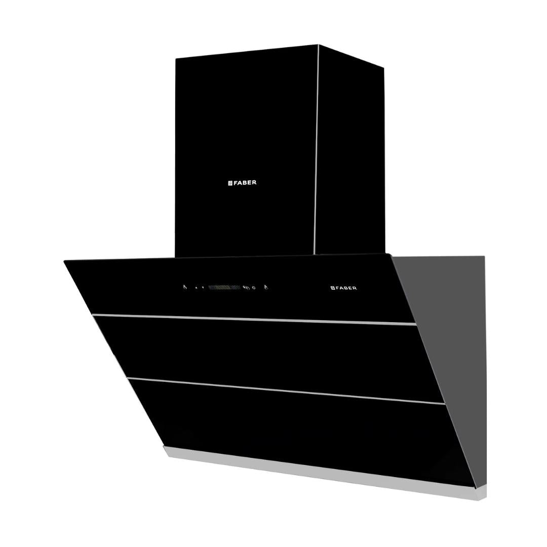 Faber 90 cm Wall Mounted Chimney STORM DIRECT DRIVE FL SC AC BK 90