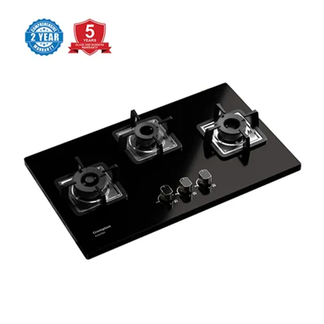 Crompton 78 cm 3 Burner Cooktop Superslim TAB-SUHB783-MBL