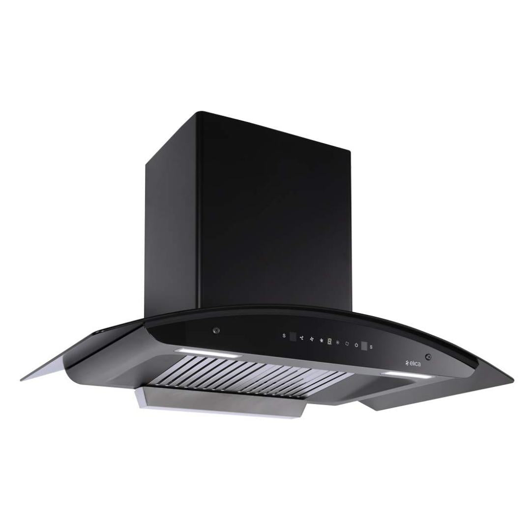 Elica 90 cm Wall Mounted Chimney Auto Clean Series WD TBF HAC 90 MS NERO LTW