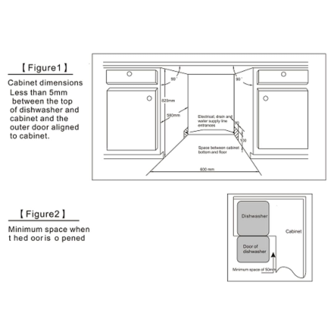 Elica Semi Built in Dishwasher WQP 12 7735HR with 14 Place Settings