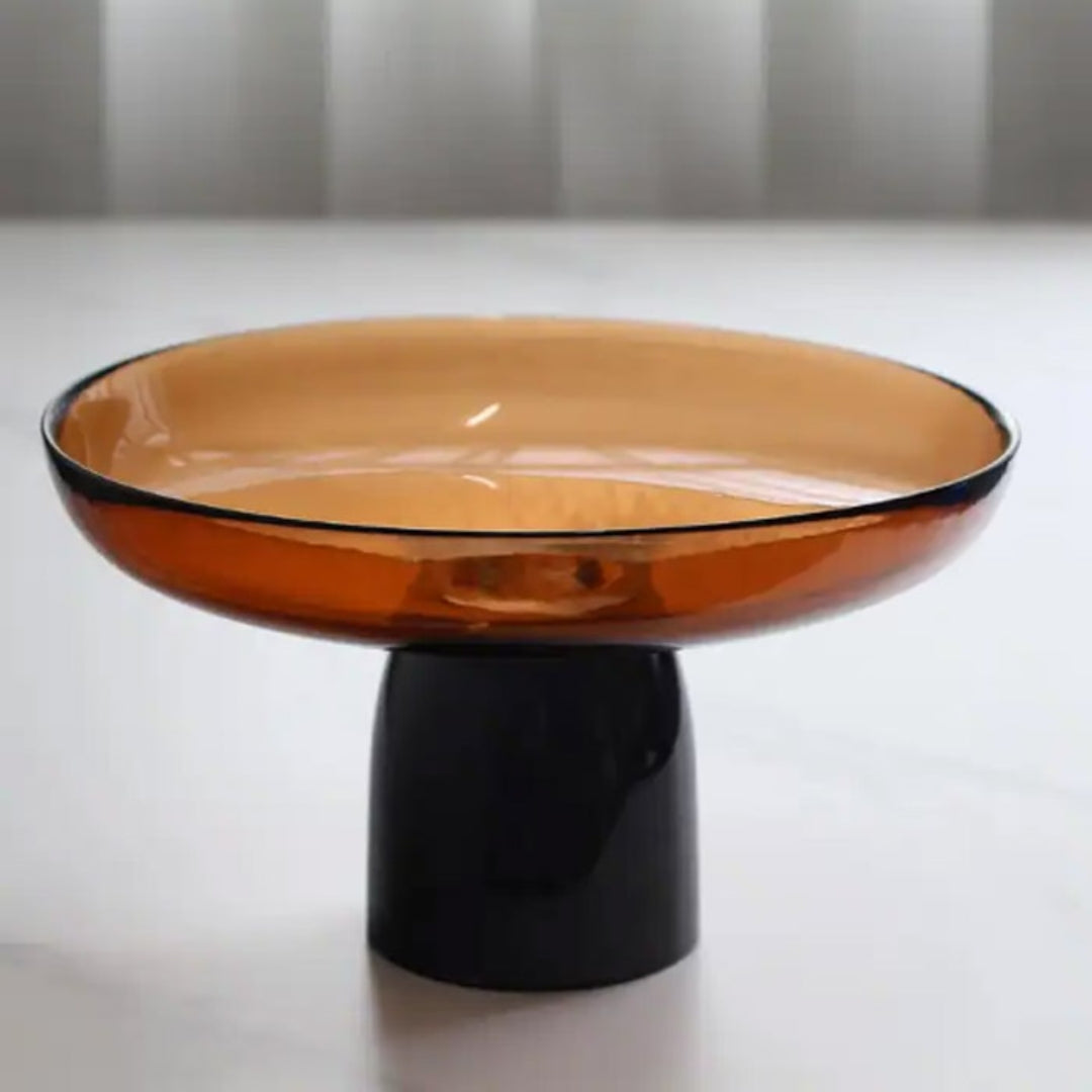 Monochromatic Glass Fruit Bowl