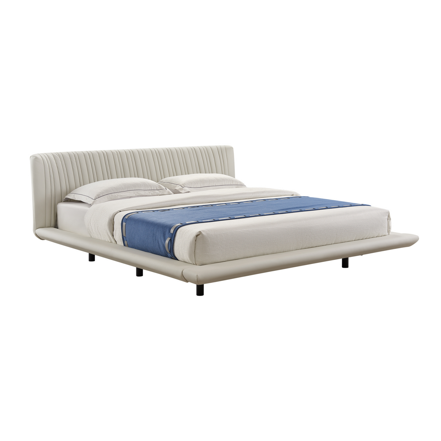 Jamie Bed - White MF Leather