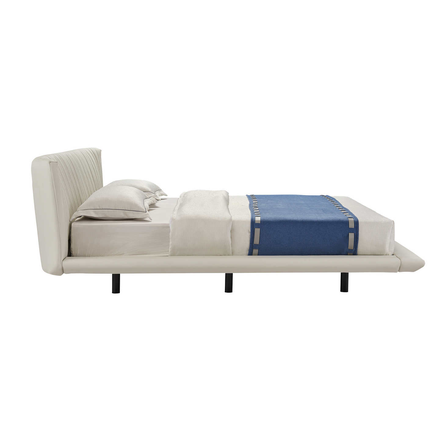 Jamie Bed - White MF Leather