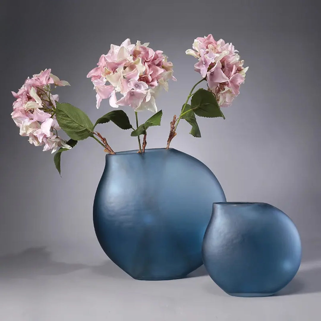 Cerulean Horizon Glass Artistry Vase