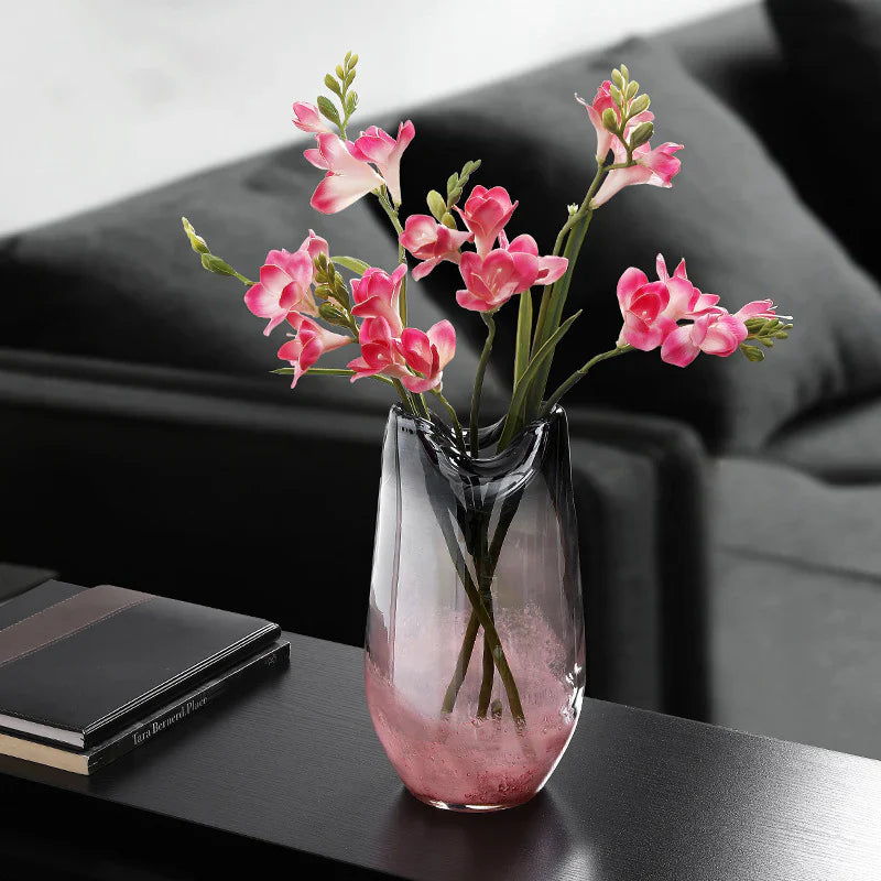 Ethereal Blush Glass Harmony Vase