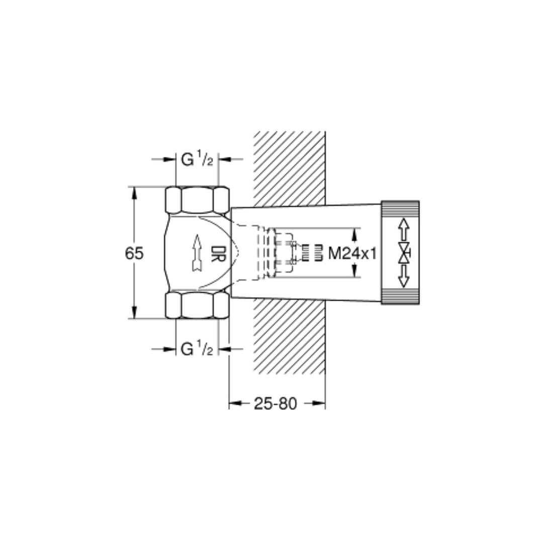Grohe Stop Cock Valve 29800000 - Chrome