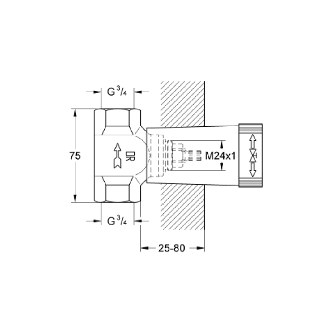 Grohe Stop Cock Valve 29802000 - Chrome