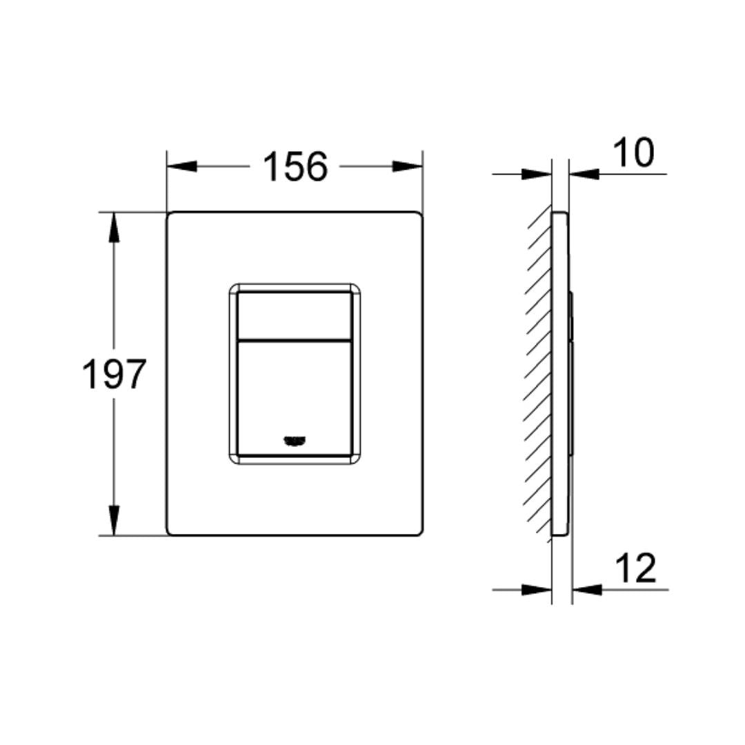 Grohe Flush Plate Skate 38732DA0 - Gloss Warm Sunset