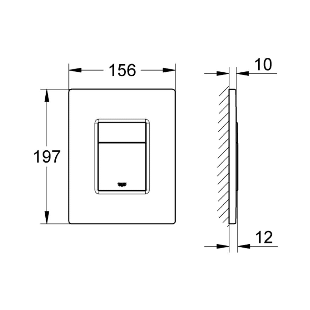 Grohe Flush Plate Skate 38732DL0 - Brushed Warm Sunset
