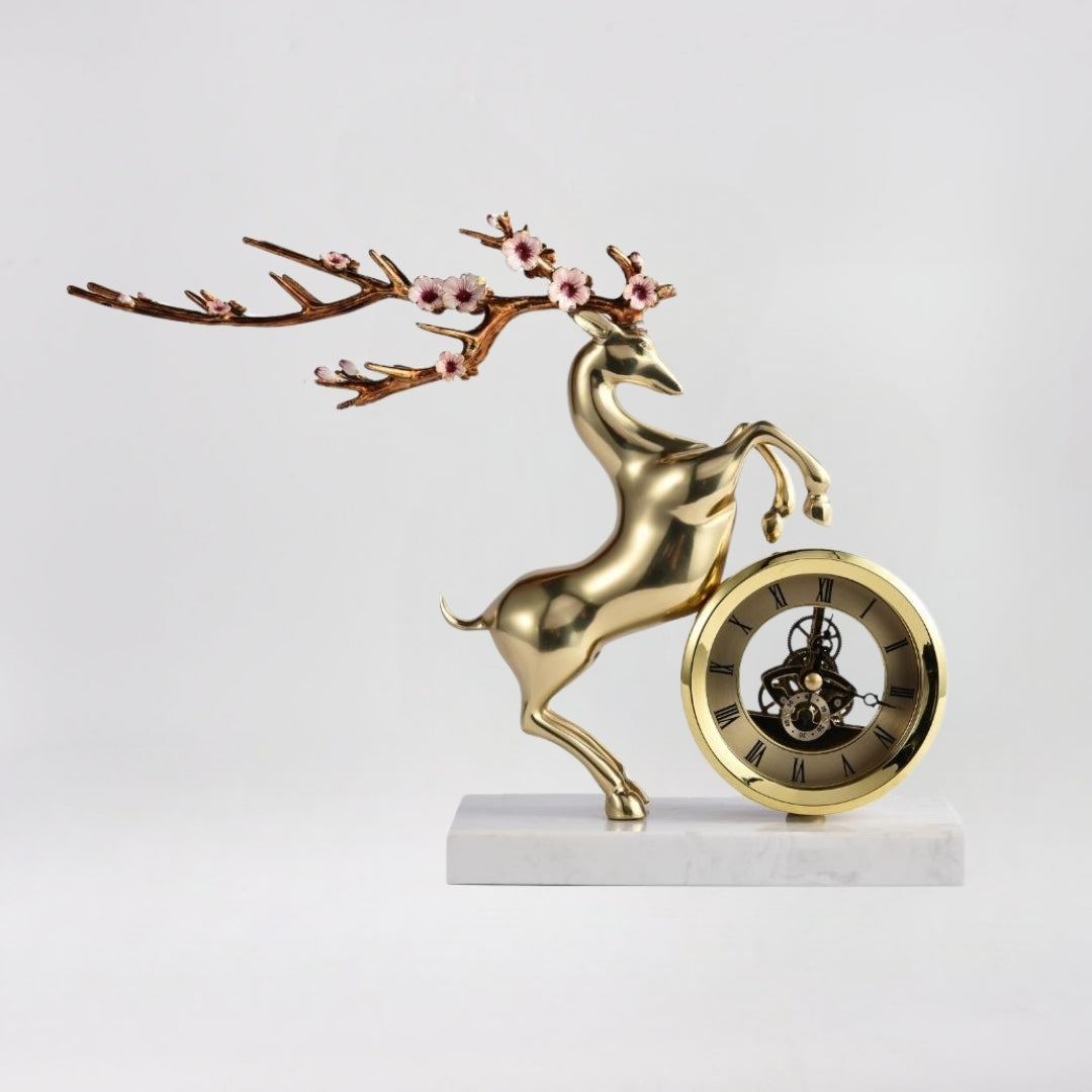 Golden Stallion Timepiece Clock Ornament