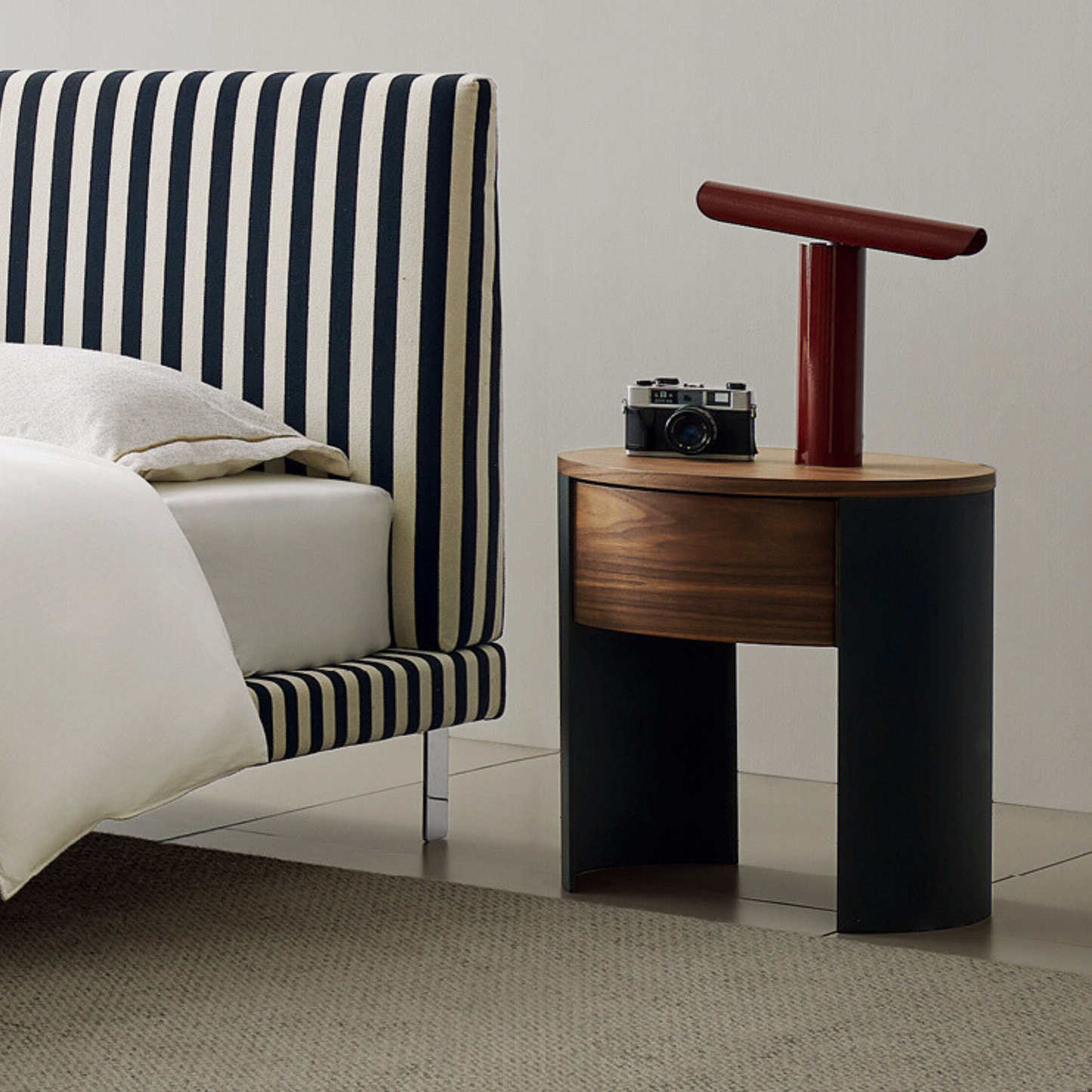 Jacob Bed - Black & White Striped