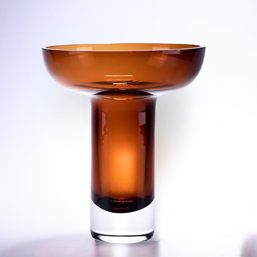Champagne Cascade Glass Serenity Vase