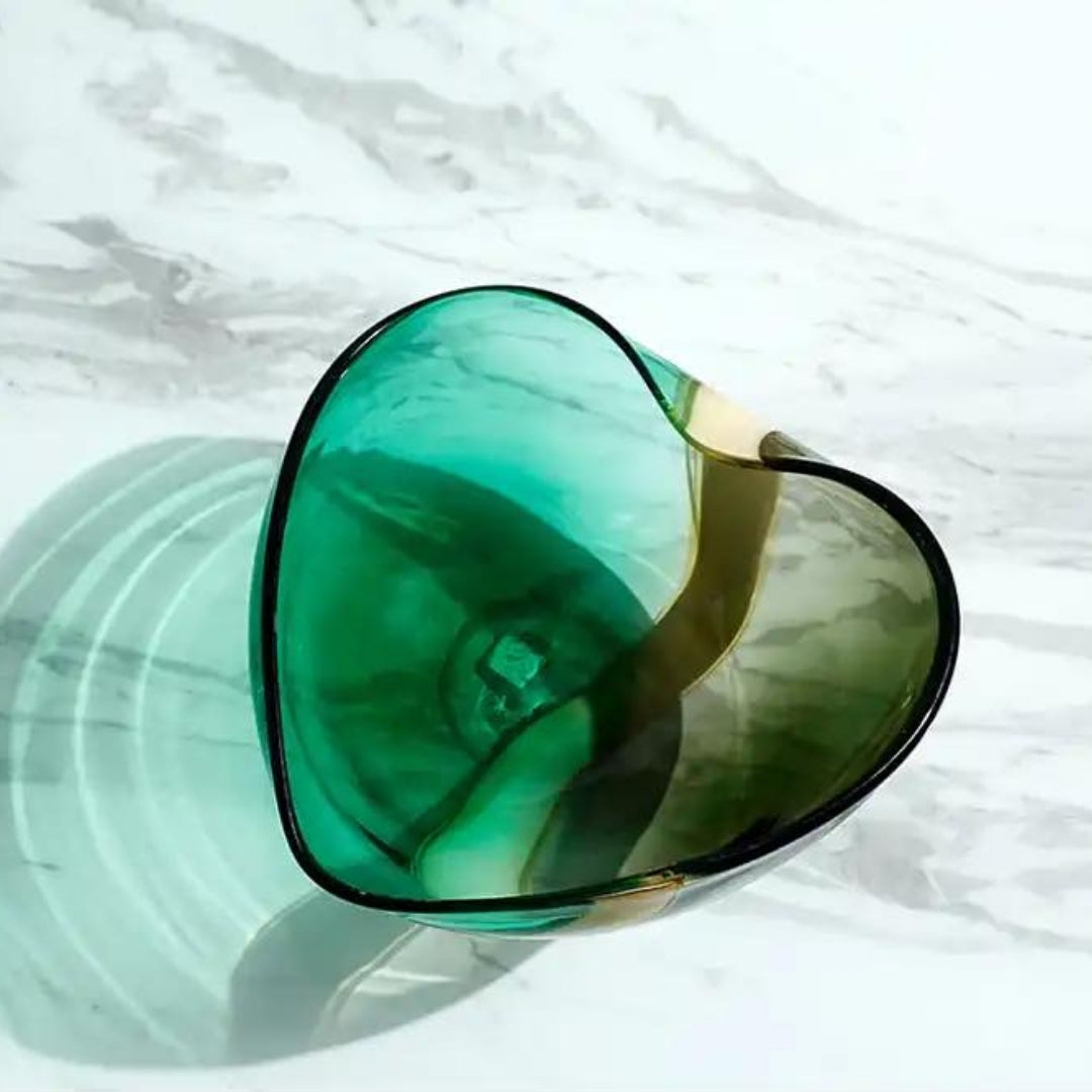 Heartfelt Elegance Glass Fruit Bowl