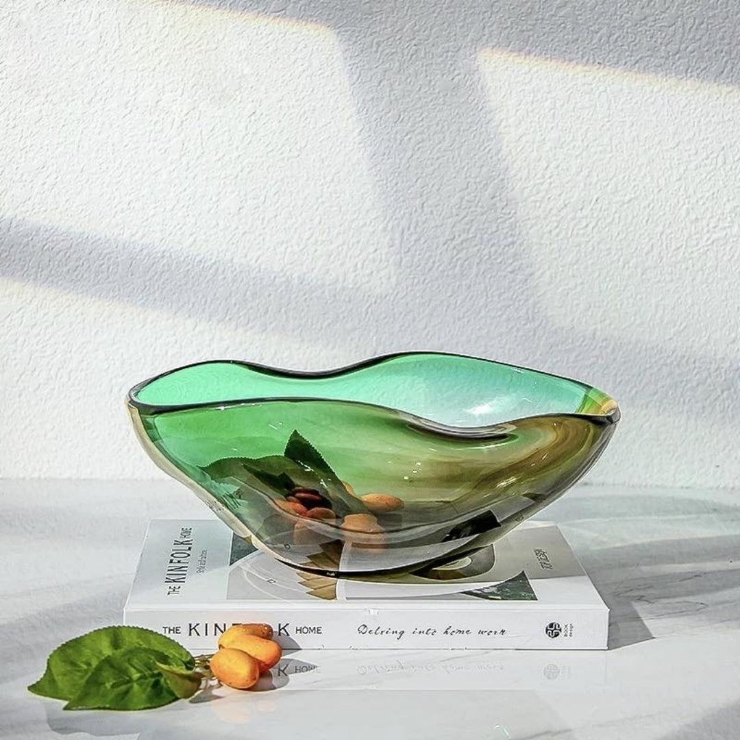 Heartfelt Elegance Glass Fruit Bowl