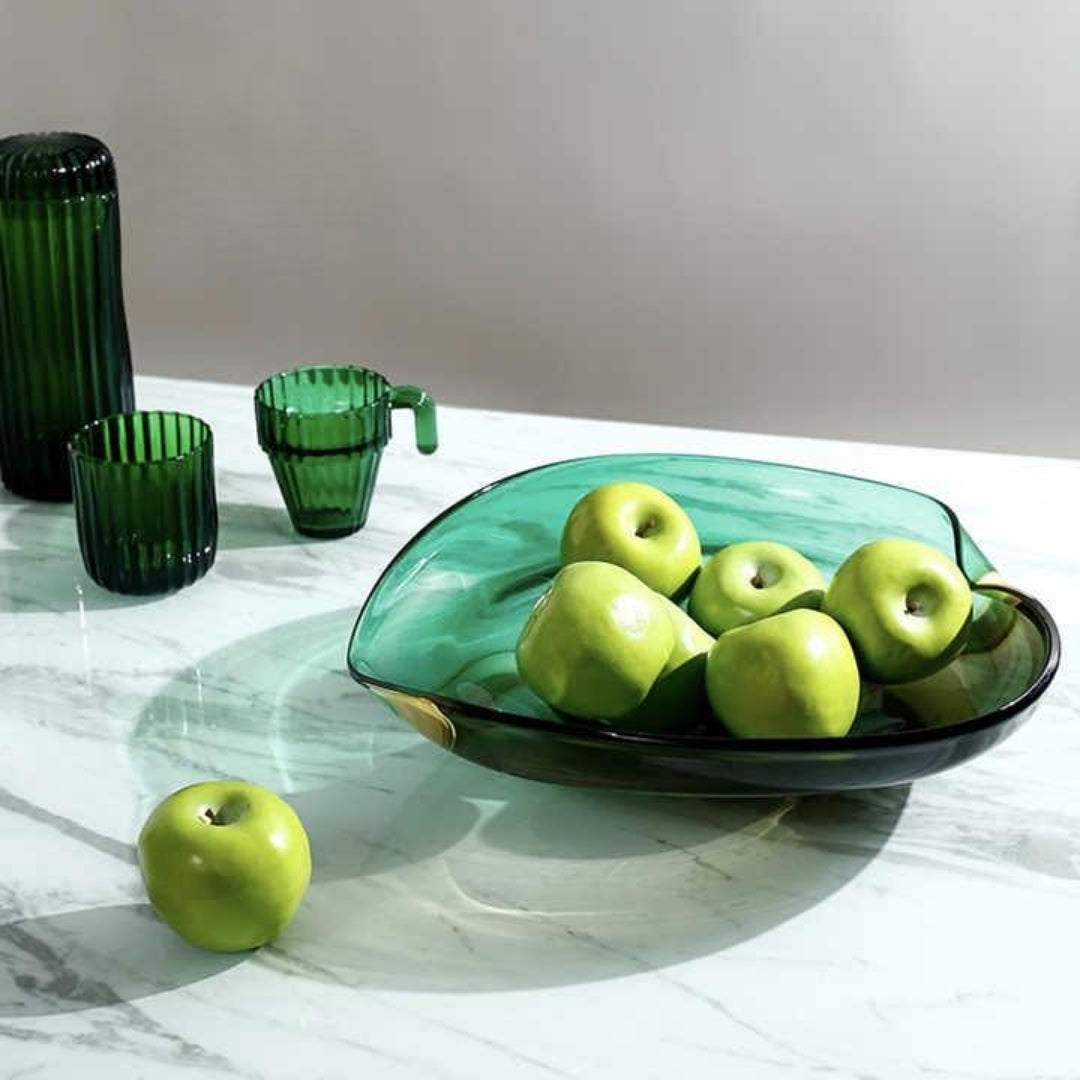 Heartfelt Elegance Glass Fruit Bowl