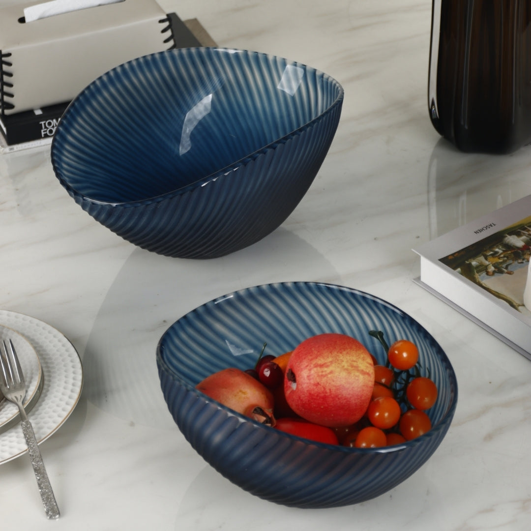 ChromaFlow Art Glass Fruit Bowl