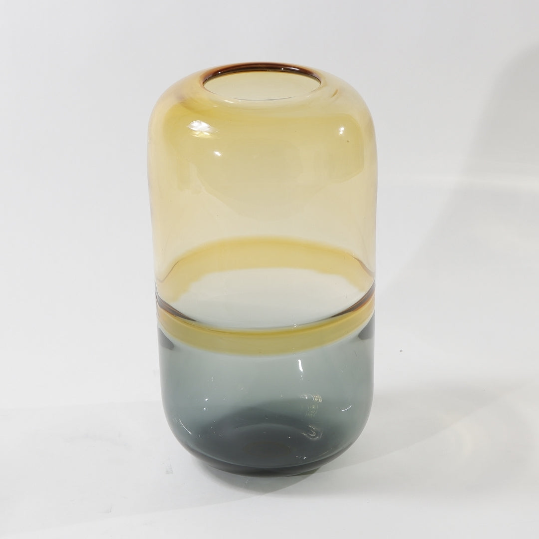 Champagne Cascade Glass Elegance Vase