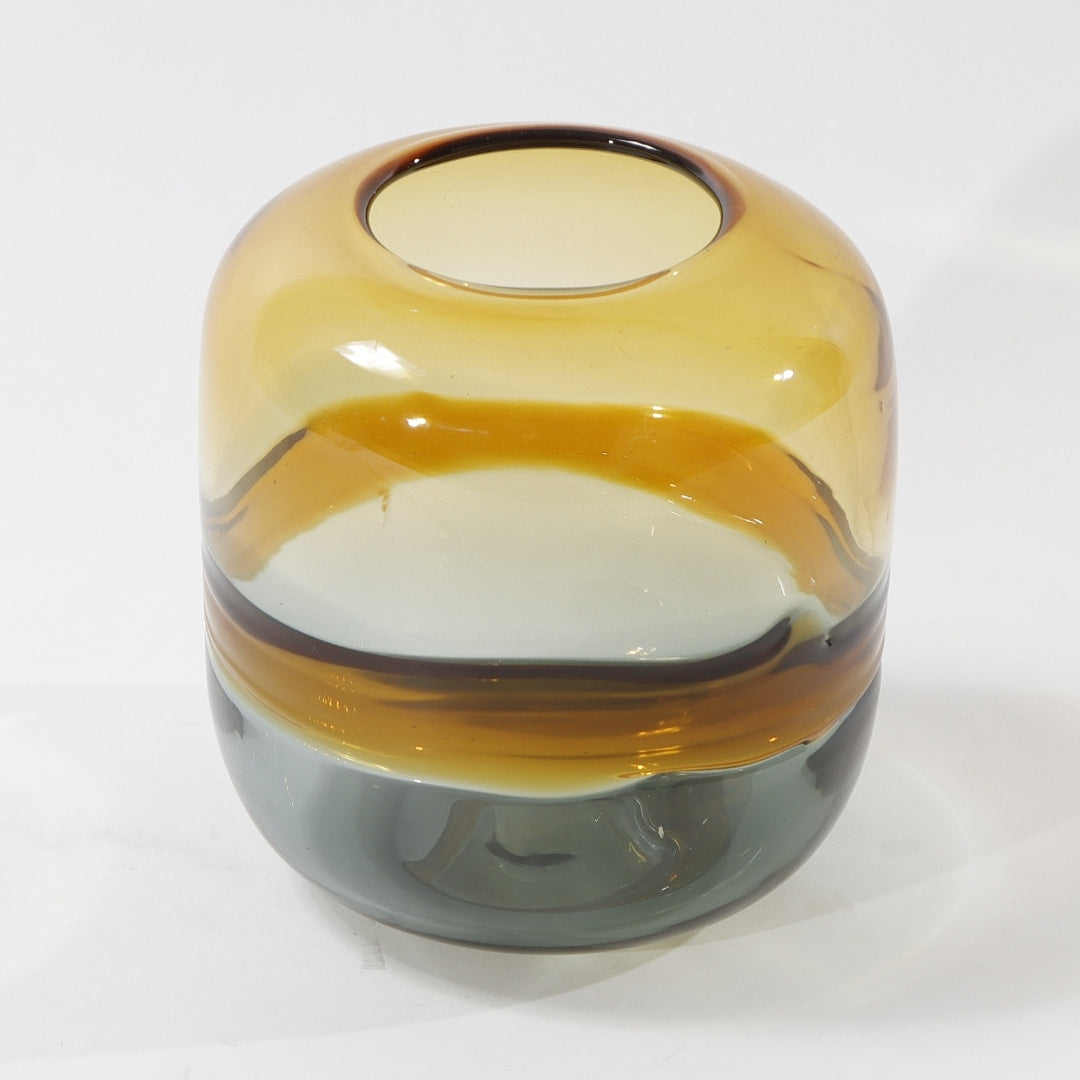 Champagne Cascade Glass Elegance Vase