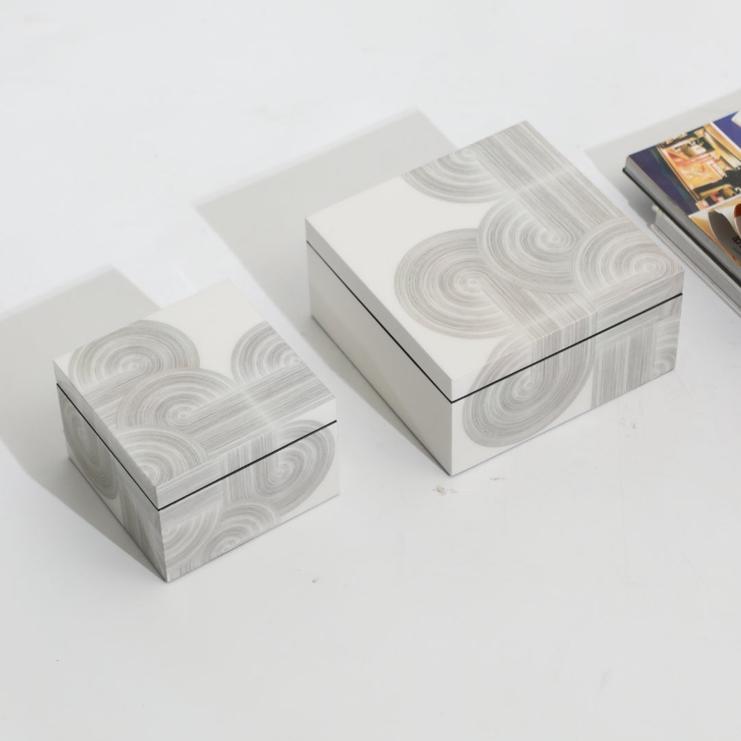 Contemporary White MDF Storage Box