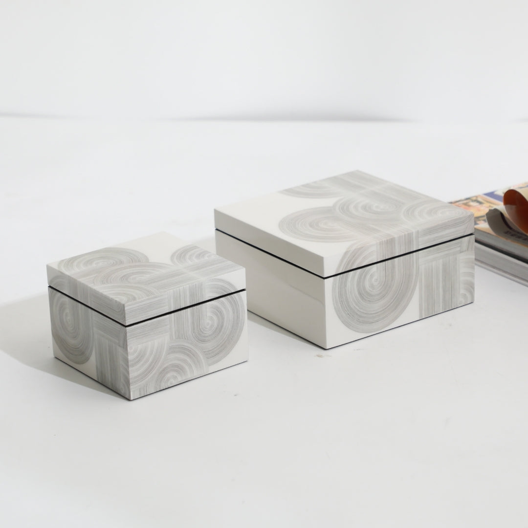 Contemporary White MDF Storage Box