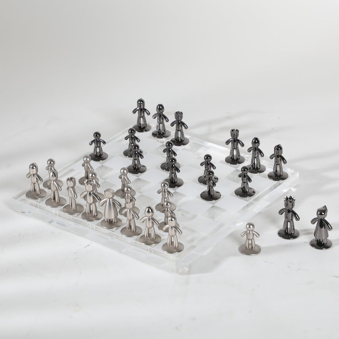 Crystal Brilliance The Acrylic & Alloy Chessboard