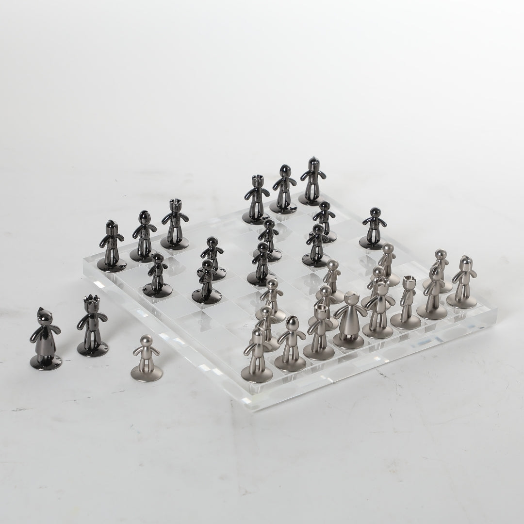 Crystal Brilliance The Acrylic & Alloy Chessboard