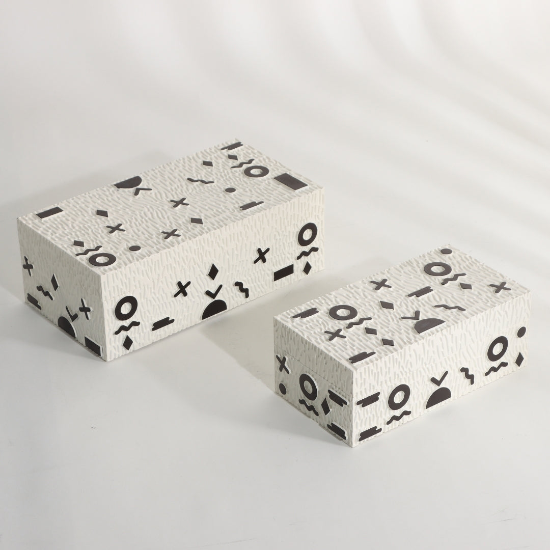 Minimalist Milk White Resin Storage Box