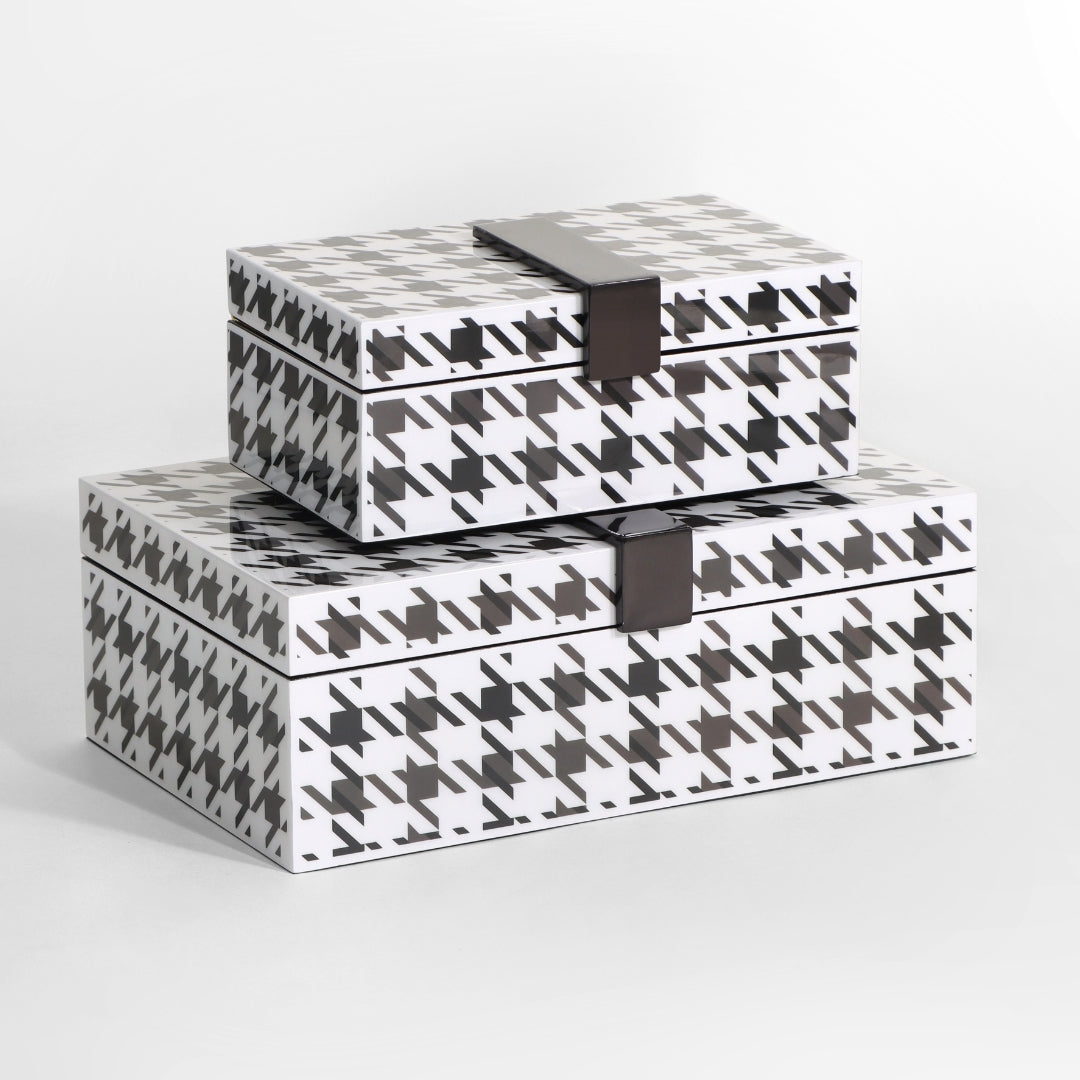 Classic Houndstooth Storage Duo Storage Box