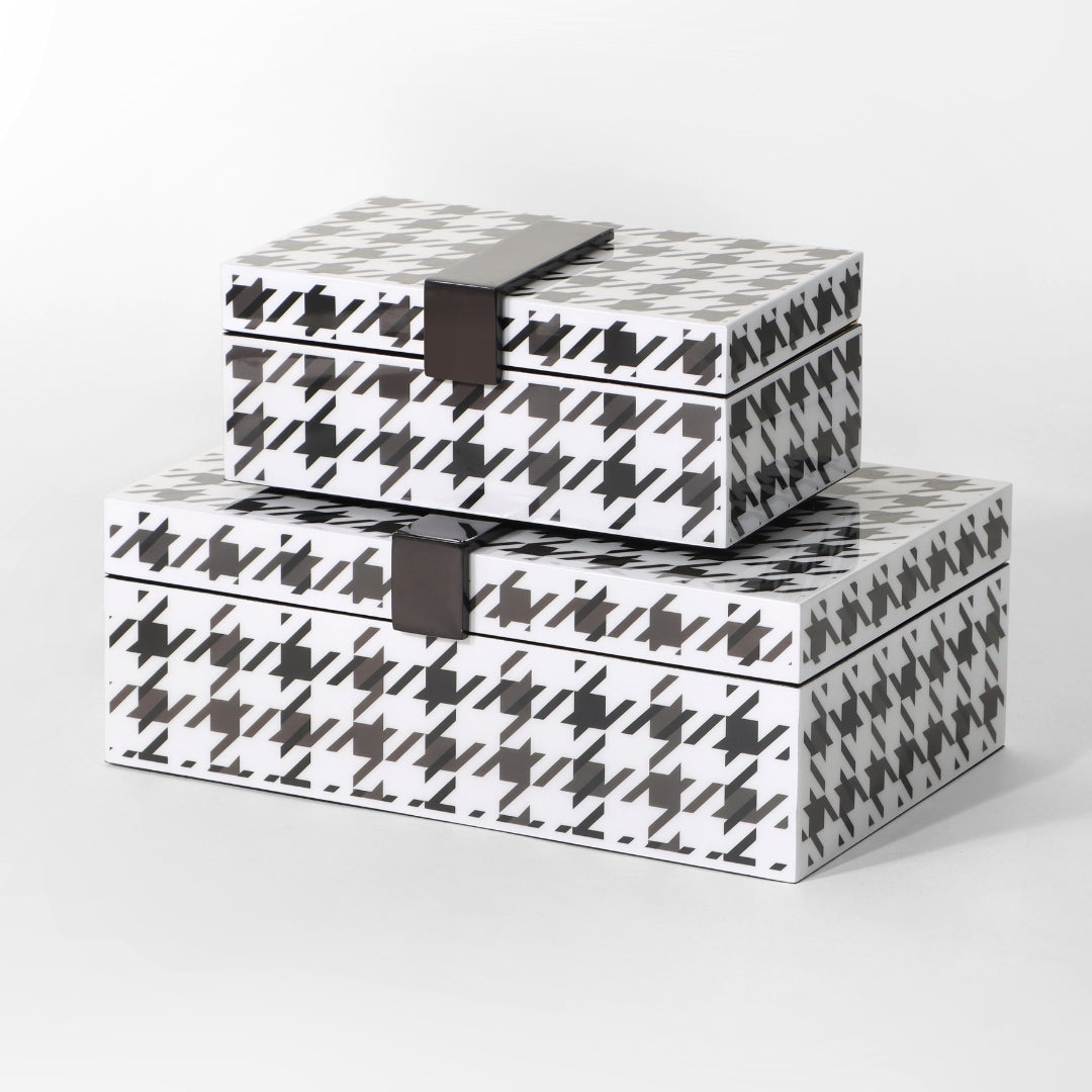 Classic Houndstooth Storage Duo Storage Box