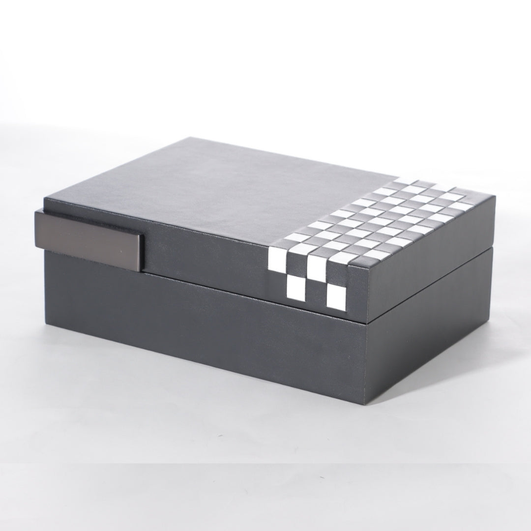 Artistry in Weaving Leather Storage Box