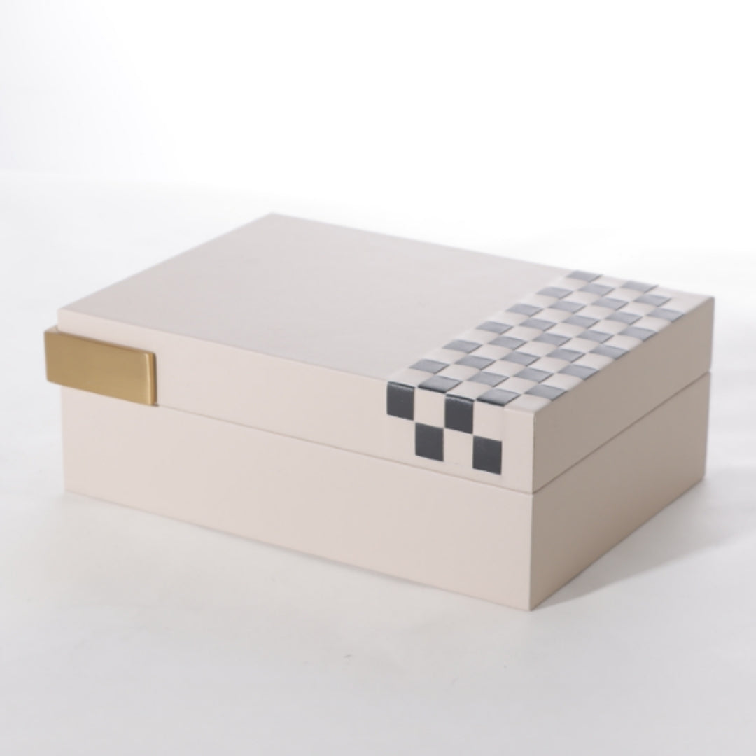Elegance in Weaving Leather Storage Box