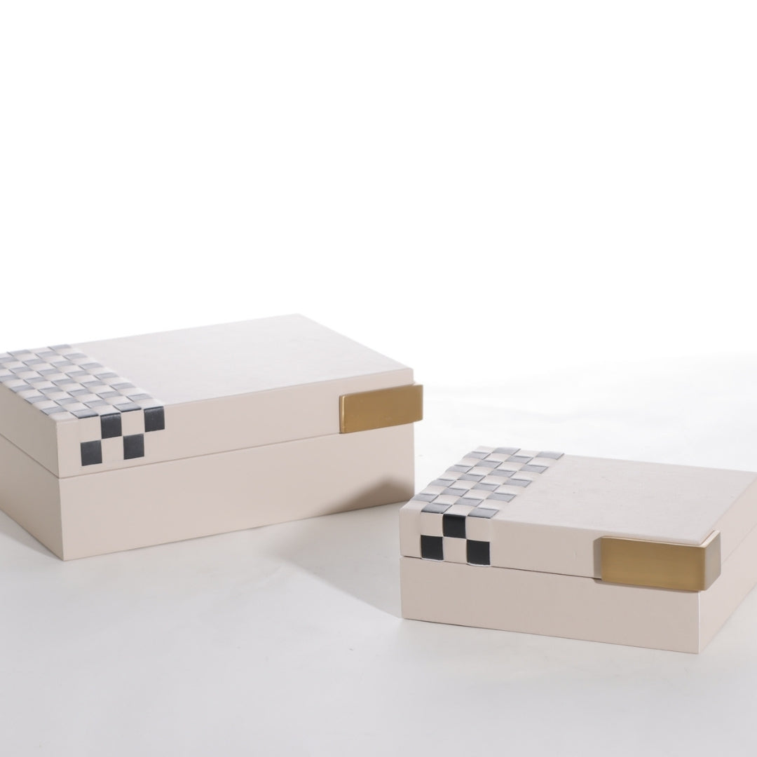 Elegance in Weaving Leather Storage Box