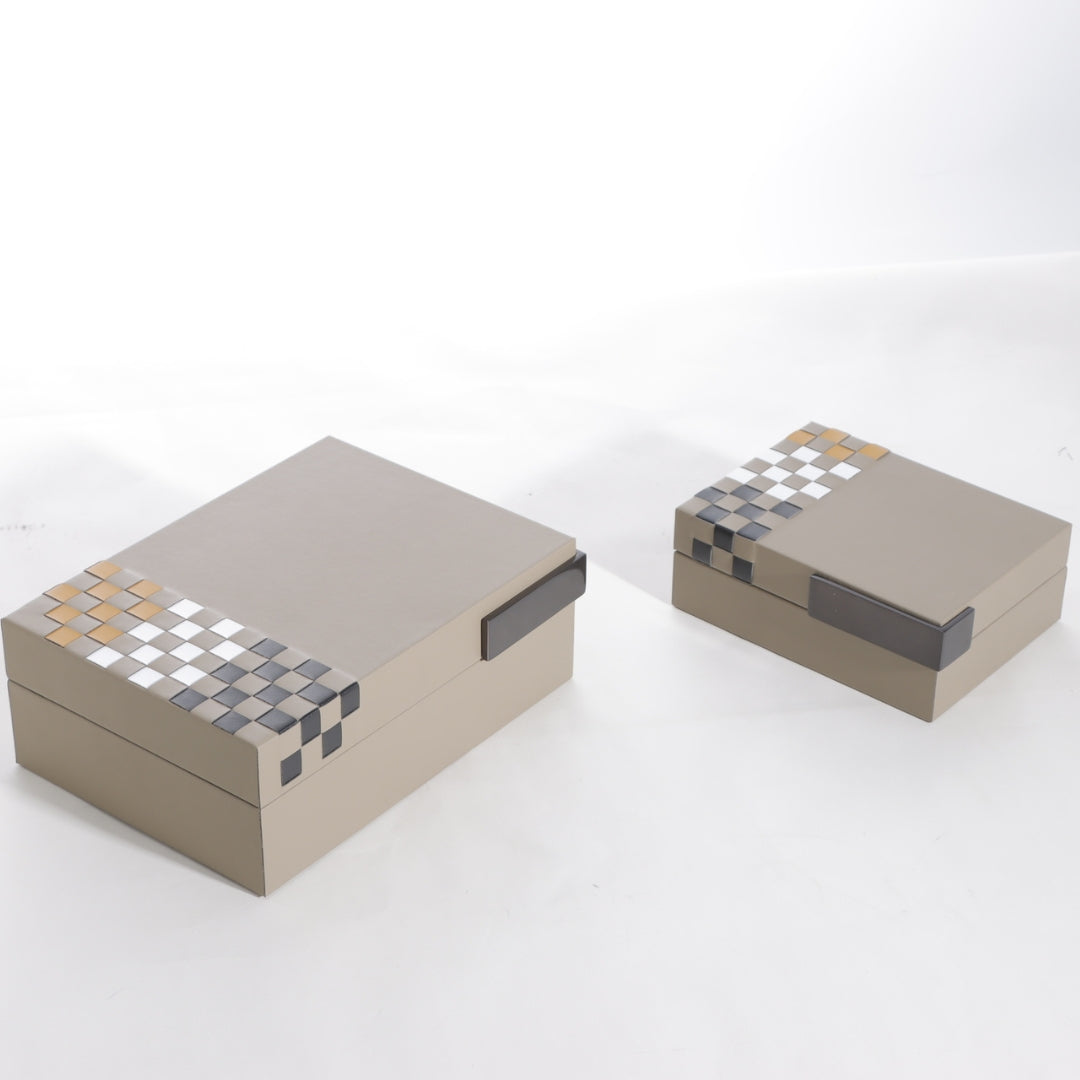 Vibrant Multi-Color Hand-Woven Microfiber Storage Box
