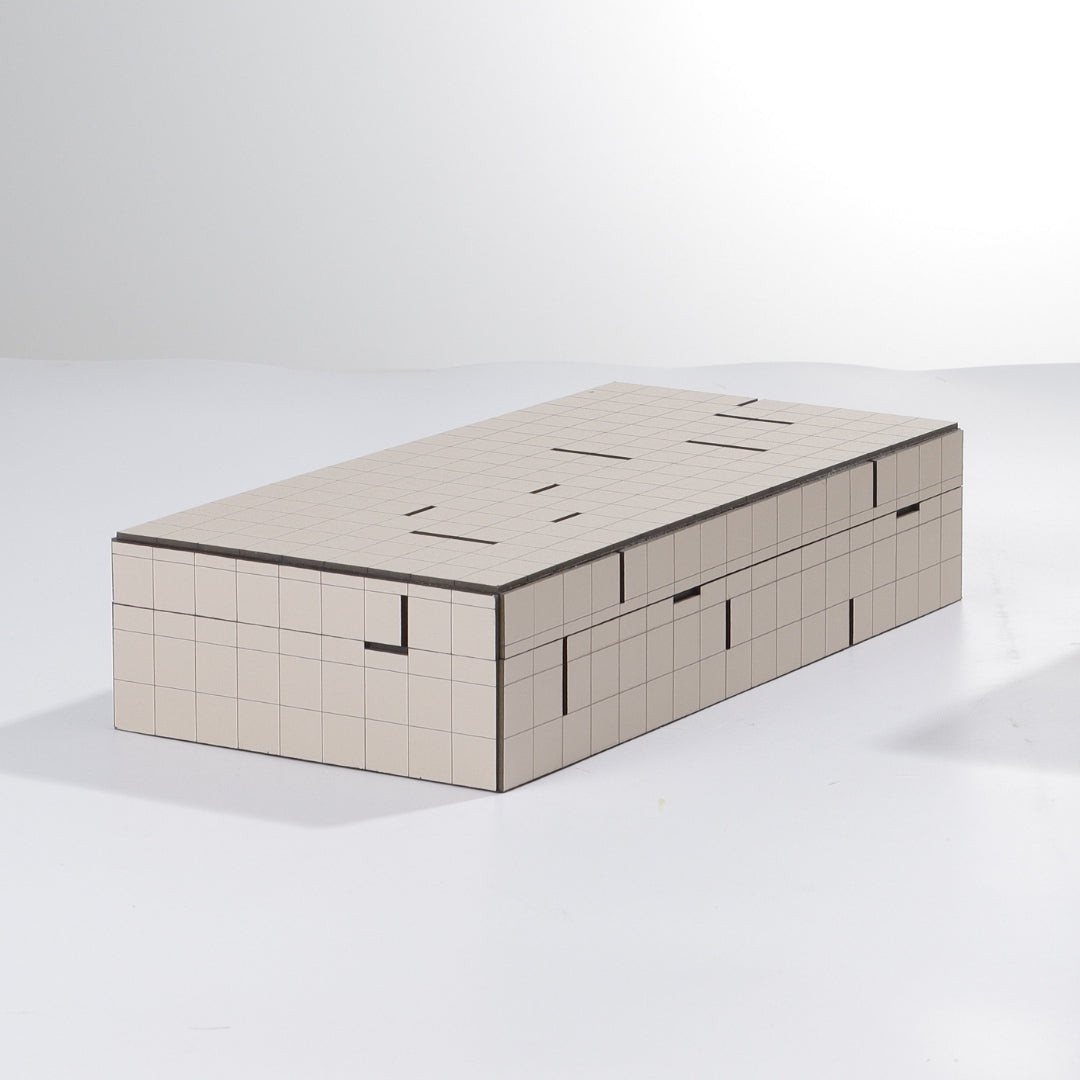 Classic Beige Leather Rectangular Storage Box
