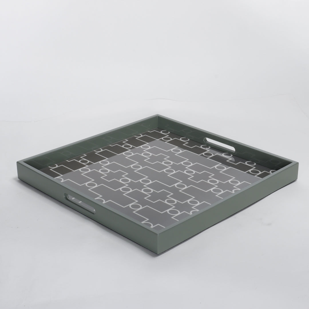 Ethereal Geometry Graphic Decorative Tray