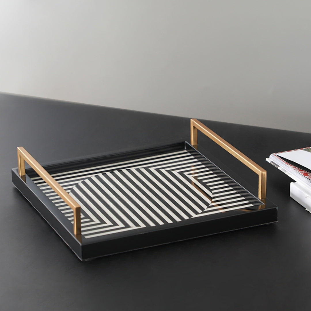 Symphony of Contrast Square Decorative Tray