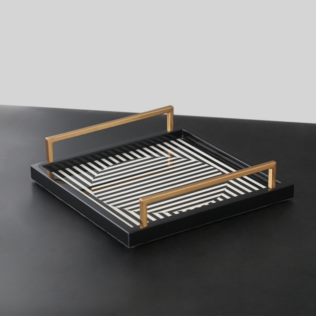 Symphony of Contrast Square Decorative Tray