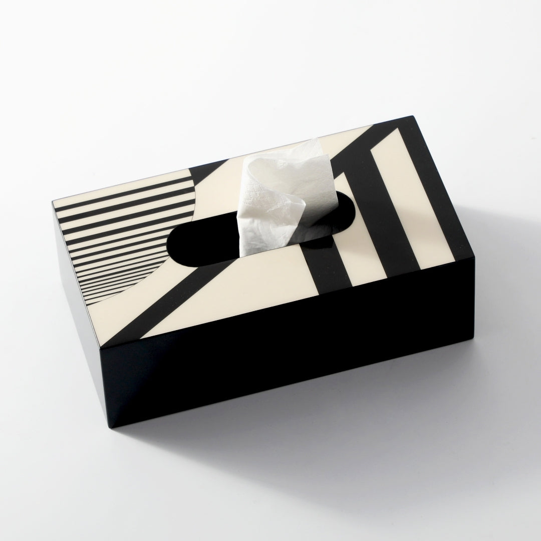 Noir Chic Tissue Holder