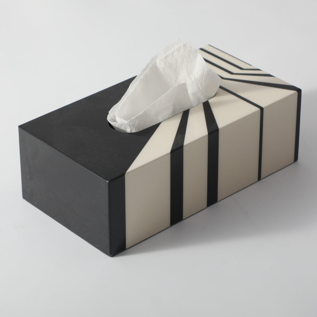 Noir Chic Tissue Holder