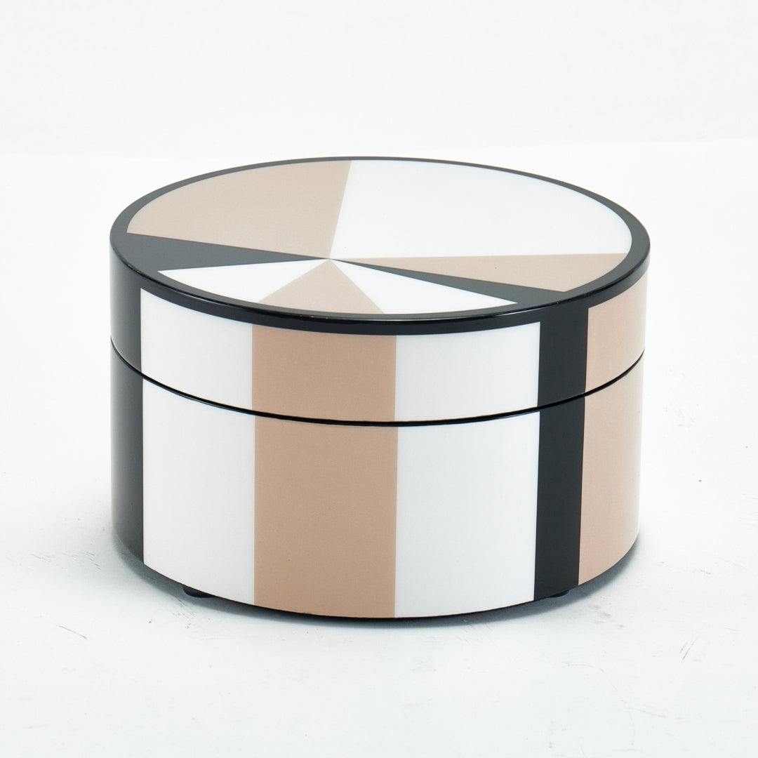 Vibrant Storage Charm Orange & White MDF Storage Box