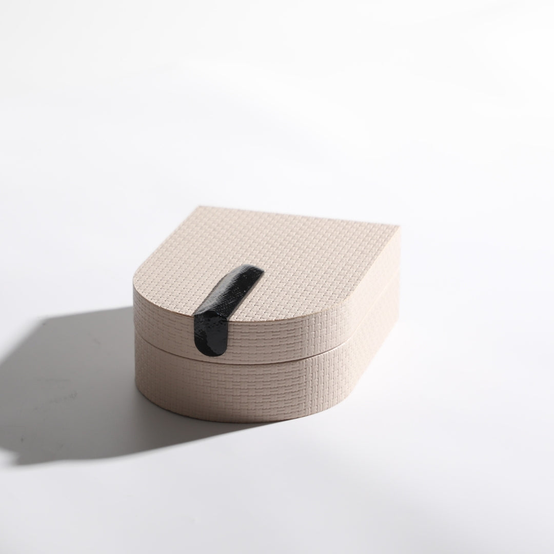 Elegant Milk White PU Leather and MDF Storage Box
