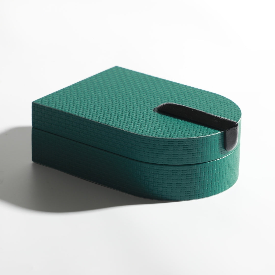 Chic Green PU Leather and MDF Storage Box